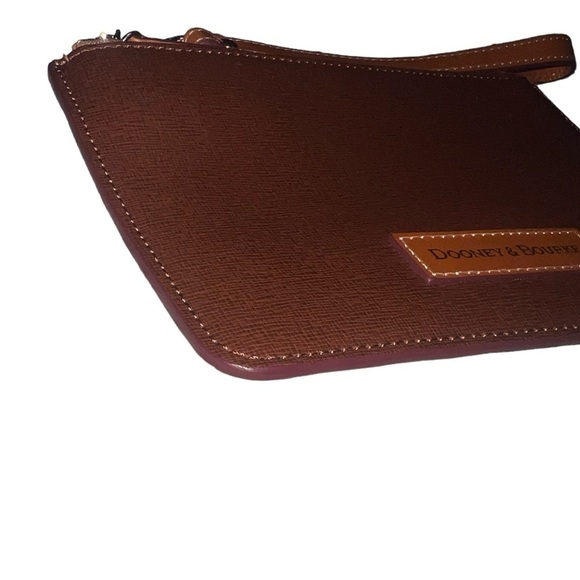 {NWOT Dooney & Bourke Saffiano Leather Zip Wristlet Wallet in Brown} - Picture 2 of 10